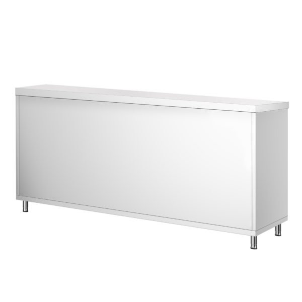 Armoire de travail en inox PREMIUM - 1800x800mm - avec porte coulissante sans rebord