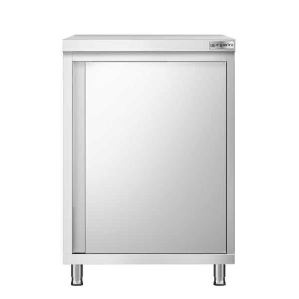 Armoire de travail en inox PREMIUM - 600x700mm - avec porte battante sans rebord