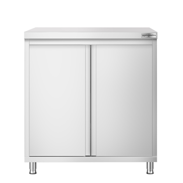 Armoire de travail en inox PREMIUM - 800x600mm - avec porte battante sans rebord