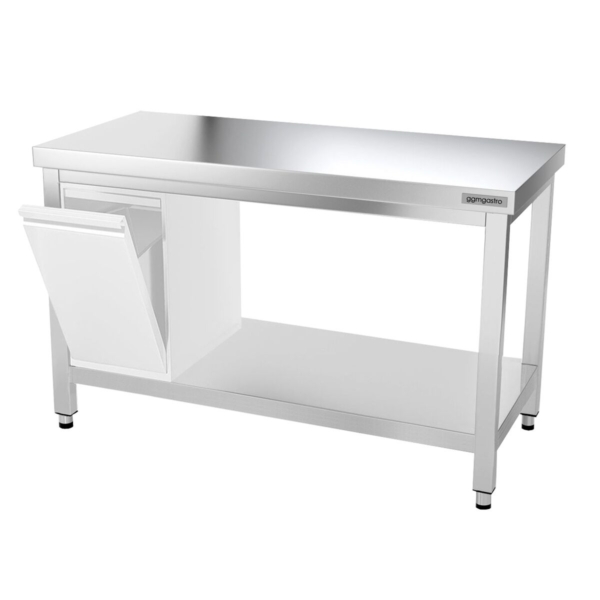 Table de travail en inox PREMIUM - 1000x600mm - avec fond de base sans rebord