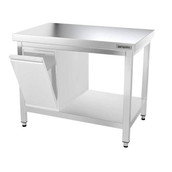 Table de travail inox PREMIUM - 1000x700mm - avec fond de base sans rebord