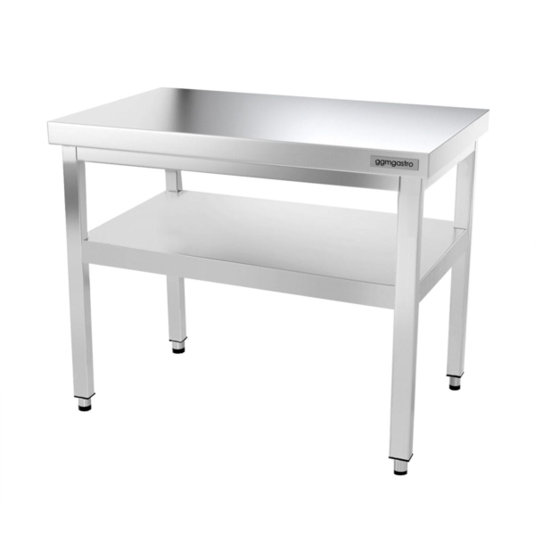 Table de travail inox PREMIUM - 1000x800mm - avec fond de base sans rebord