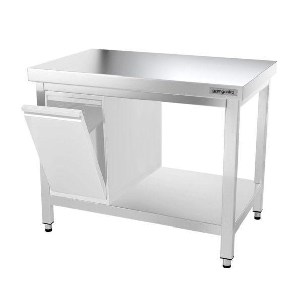 Table de travail inox PREMIUM - 1000x800mm - avec fond de base sans rebord