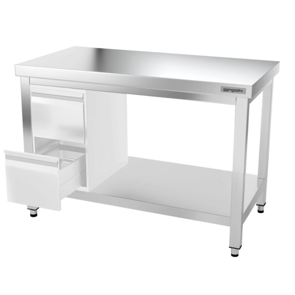 Table de travail en inox PREMIUM - 1200x600mm - avec fond de base & entretoise