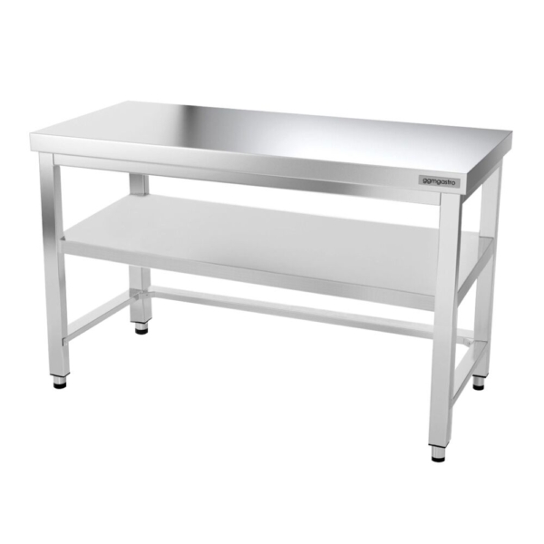 Table de travail en inox PREMIUM - 1400x600mm - avec fond de base & entretoise