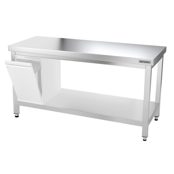 Table de travail en inox PREMIUM - 1600x800mm - avec fond de base & entretoise