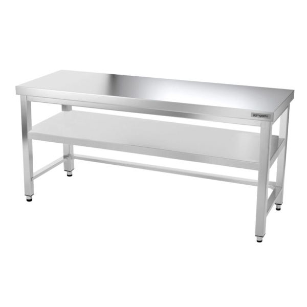 Table de travail en inox PREMIUM - 1800x800mm - avec fond de base & entretoise