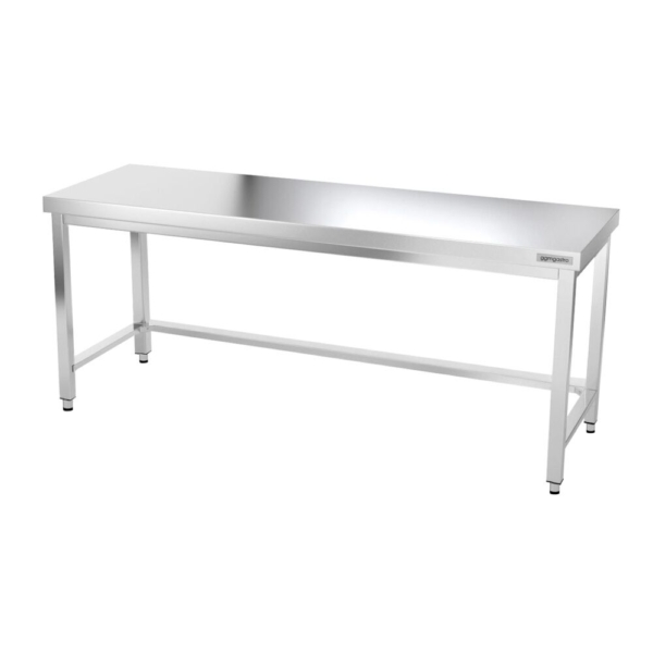 Table de travail en inox PREMIUM - 2000x600mm - avec fond de base & entretoise