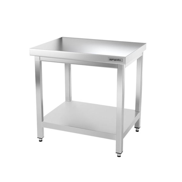 Table de travail en inox PREMIUM - 600x700mm - avec fond de base sans rebord