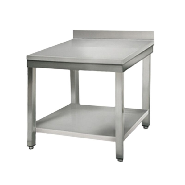 Table de travail en inox ECO - 700x600mm - avec fond de base & rebord