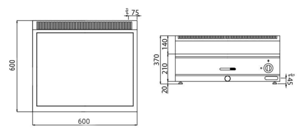 Bain-marie électrique - 1,2 kW - 1x GN 1/1 & 3x GN 1/9