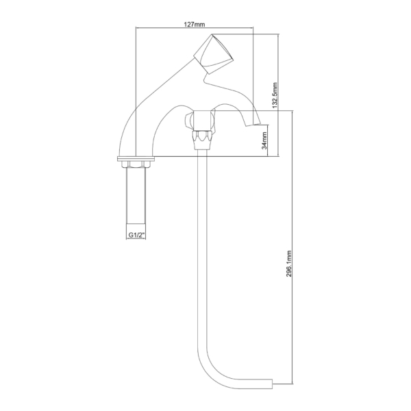 Batterie monotrou - avec 1 tube de sous rinçage