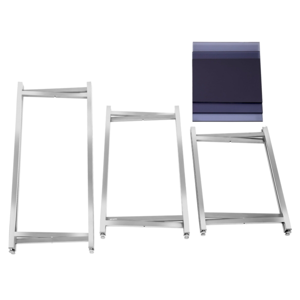 (3 Pièces) Ensemble table basse/support (pliable) - hauteur 70, 90 et 120 cm