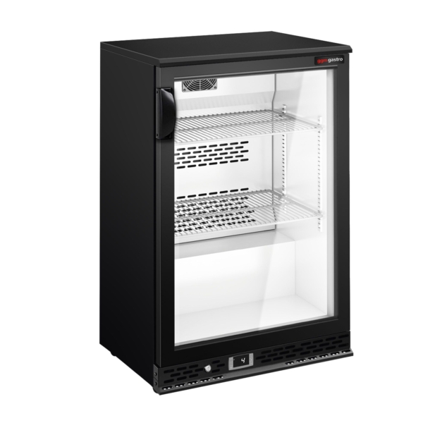 Réfrigérateur bar - 600mm - 140 litres - avec 1 porte battante en verre - Noir