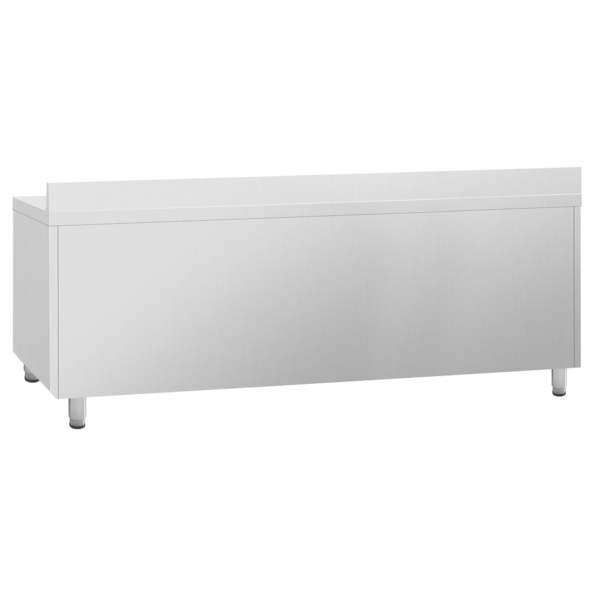 Table de réfrigération Premium PLUS - 2452x600mm - avec 4 portes en verre et rebord