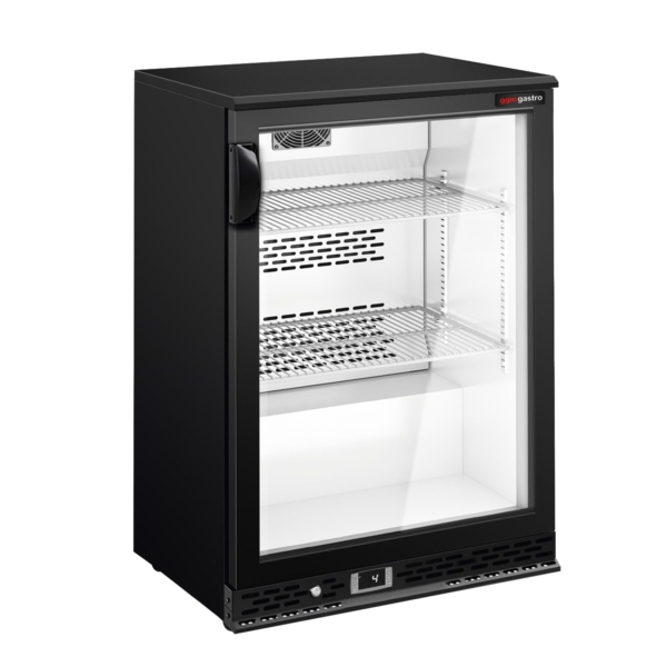 Réfrigérateur bar - 600mm - 125 litres - avec 1 porte battante en verre - Noir