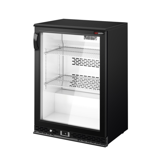 Réfrigérateur bar - 600mm - 125 litres - avec 1 porte battante en verre - Noir