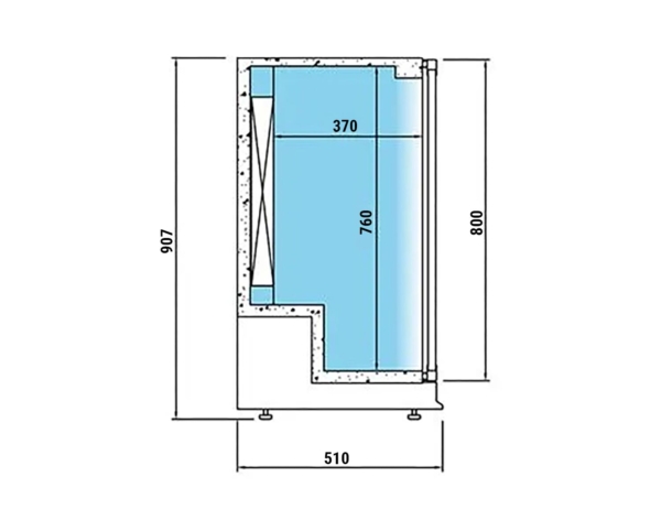 Réfrigérateur bar - 600mm - 140 litres - avec 1 porte battante - Noir