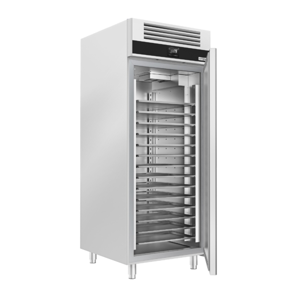 Réfrigérateur pour boulangerie en acier inoxydable PREMIUM - EN 60x40 - 850 litres - avec 1 porte