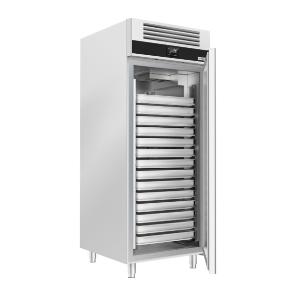 Réfrigérateur pour boulangerie en acier inoxydable PREMIUM - EN 60x40 - 850 litres - avec 1 porte