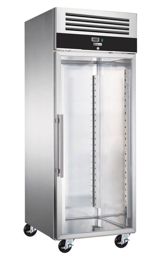 Congélateur pour boulangerie en acier inoxydable PREMIUM - EN 60x80 - 600 Litres - avec 1 porte vitrée