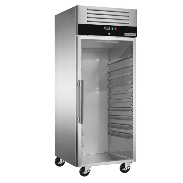 Réfrigérateur pour boulangerie en acier inoxydable PREMIUM - EN 60x80 - 800 Litres - avec 1 porte vitrée