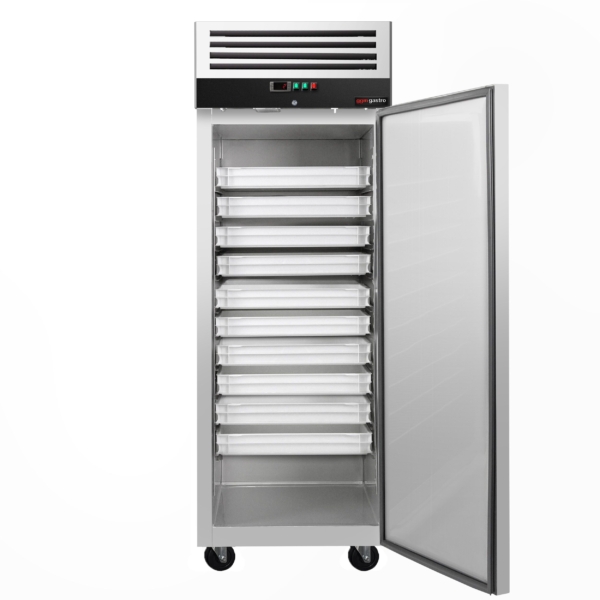 Réfrigérateur pour boulangerie en acier inoxydable PREMIUM - EN 60x80 - 600 Litres - avec 1 porte