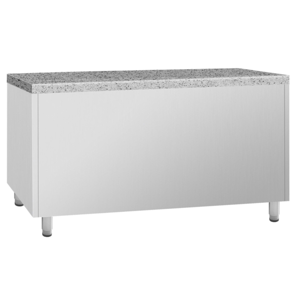 Table réfrigérée de boulangerie Premium PLUS - 1618x800mm - avec passe-plat & dessus en granit