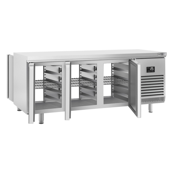 Table réfrigérée de boulangerie Premium PLUS - 2185x800mm - avec passe-plat