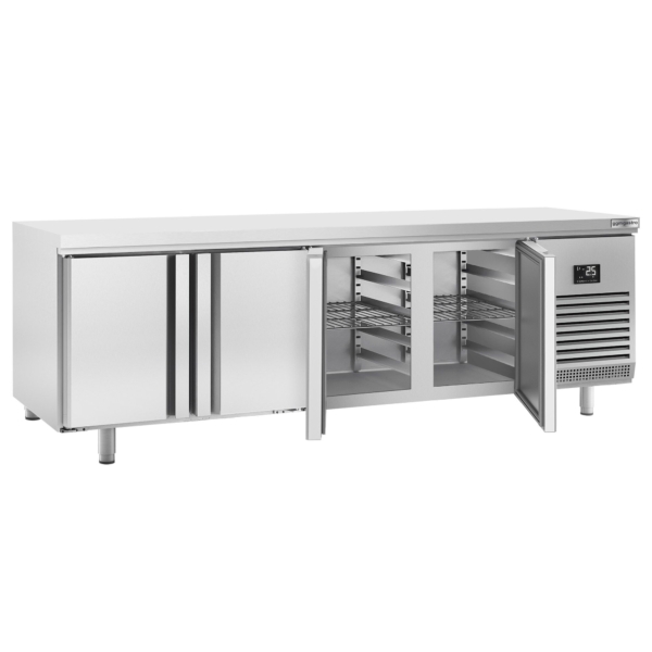 Table réfrigérée de boulangerie Premium PLUS - 2752x800mm - avec 4 portes