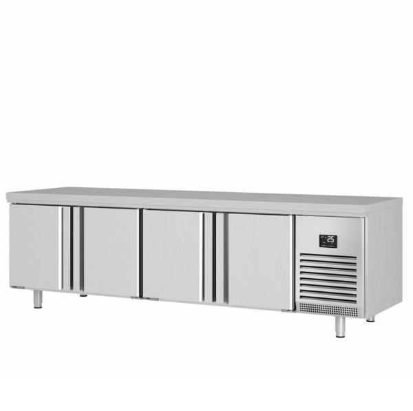 Table réfrigérée de boulangerie Premium PLUS - 2752x800mm - avec 4 portes