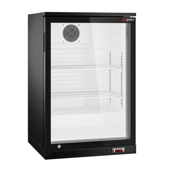 Réfrigérateur bar - 600mm - 126 litres - avec 1 porte battante en verre - Noir