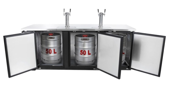 Refroidisseur de bière avec robinet - 3x50 L fûts - 1850x620mm