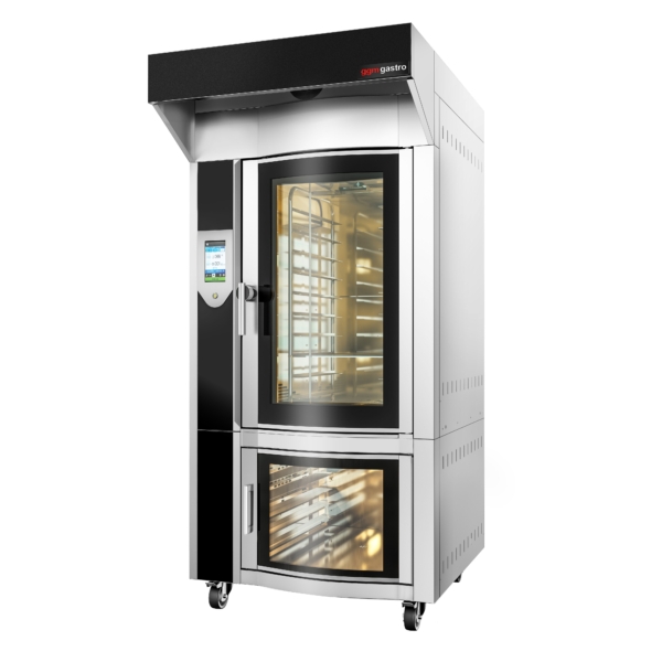 Four rotatif de boulangerie à gaz à air chaud - Touch - 10x EN 60x40 - hotte & armoire de fermentation incluses