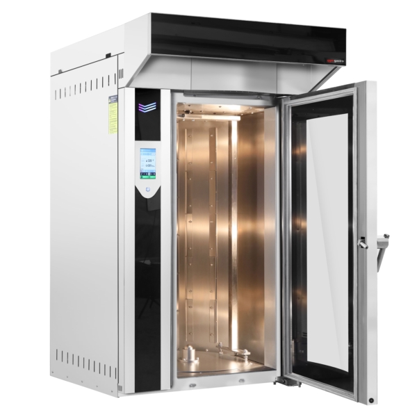 Four à air chaud rotatif électrique pour boulangerie - Écran tactile - 12-15 x EN 60x40 - avec système de nettoyage