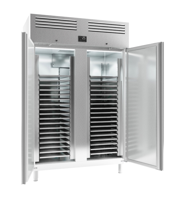 Congélateur pour boulangerie en acier inoxydable PREMIUM PLUS - EN 60x40 - 1240 litres - avec 2 portes