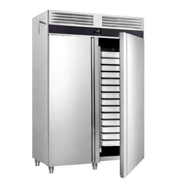 Congélateur pour boulangerie en acier inoxydable PREMIUM - EN 60x40 - 1700 litres - avec 2 portes