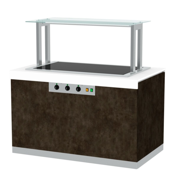 Comptoir buffet PRAG - 1700mm - avec chauffe-plats