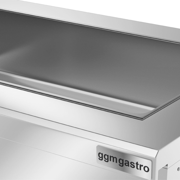 Comptoir buffet KOPENHAGEN - 1560mm - avec bain-marie - pour 4x GN 1/1 - inox