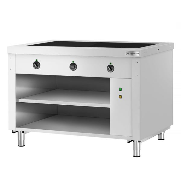 Comptoir buffet KOPENHAGEN - 1240mm - avec plaque chauffante - inox