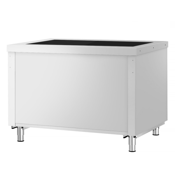 Comptoir buffet KOPENHAGEN - 1240mm - avec plaque chauffante - inox