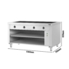 Comptoir buffet KOPENHAGEN - 1560mm - avec chauffe-plats - inox