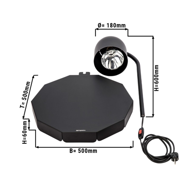 Lampe chauffante pour buffet - Rond