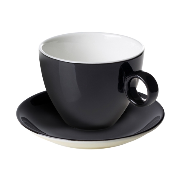 (6 pièces) BART COLOUR CAFE - Tasse à cappuccino - 230ml - Noir