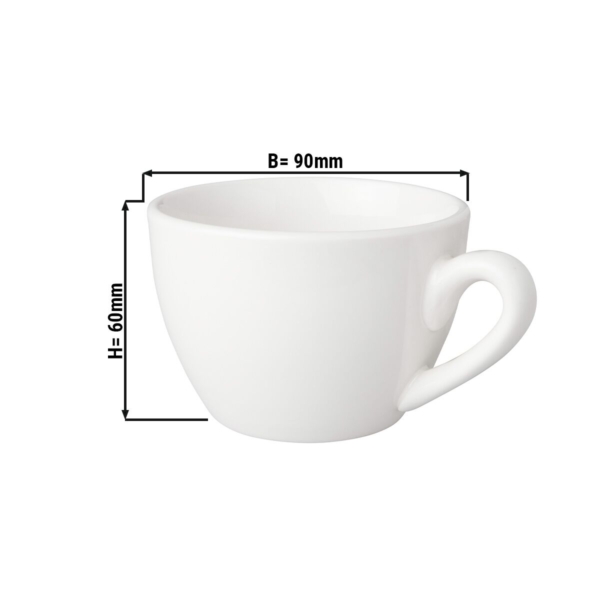 (12 pièces) BUDGETLINE - Tasse à cappuccino Mammoet - 21 cl - Blanc