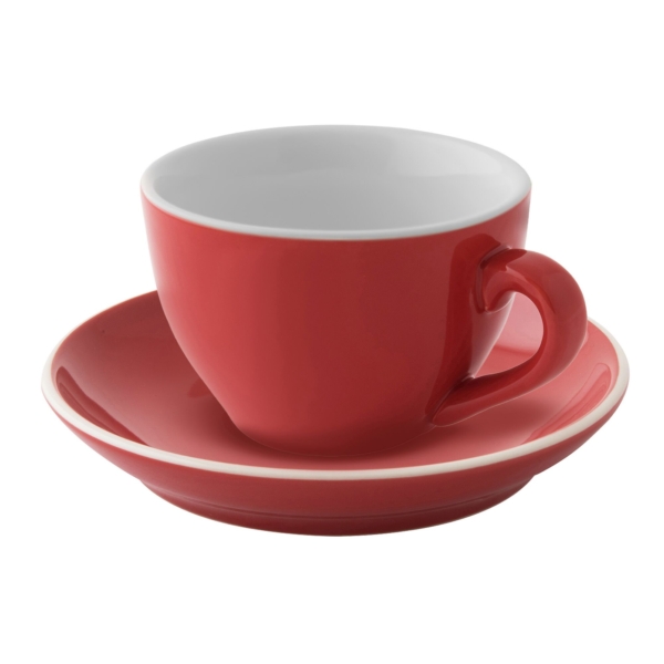 (6 pièces) COULEURS - Tasse à cappuccino - Ø 140mm - Rouge