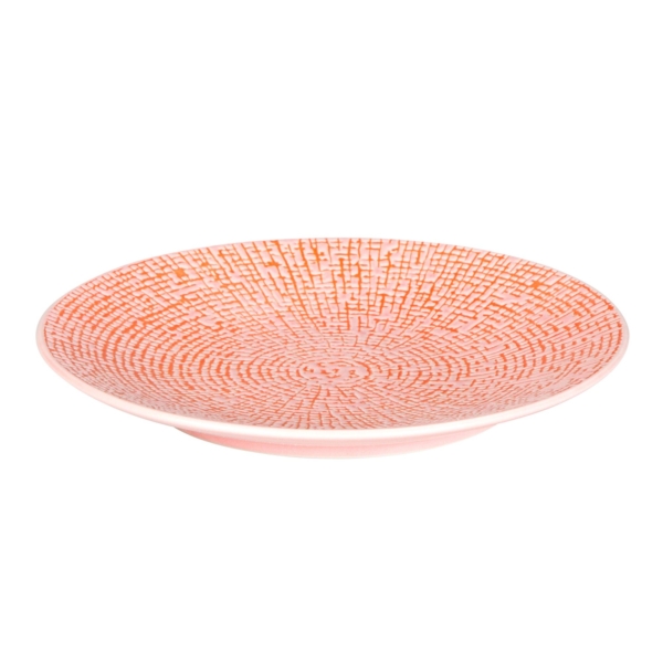 (6 pièces) CUBICAL - Coupe Assiette plate - Ø 210mm - Rose