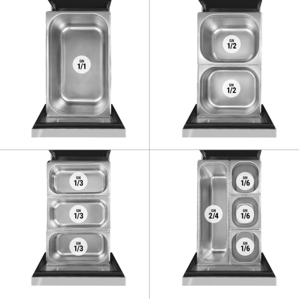 Table réfrigérée Premium PLUS - 1960x600mm - avec 1 évier, 2 portes, 2 tiroirs & rebord