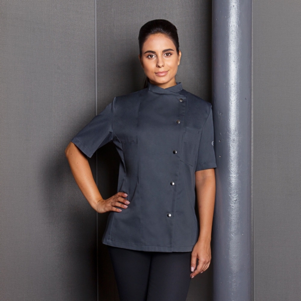 KARLOWSKY | Veste de cuisine femme Greta - Anthracite - Taille : 36