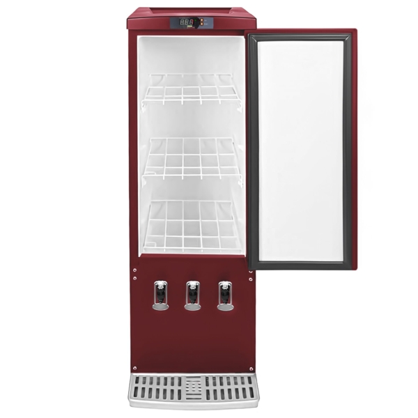 GASTRO-COOL | Réfrigérateur distributeur - 110 litres - 1 porte - Rouge Vin